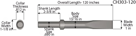 CH 303-120-2  10 ft Chisel