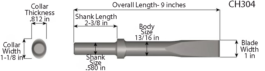 CH304 - 9 Inch Chisel